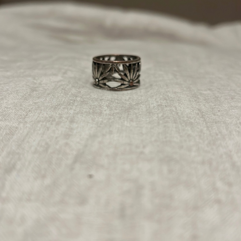 Sunflower Silver Ring